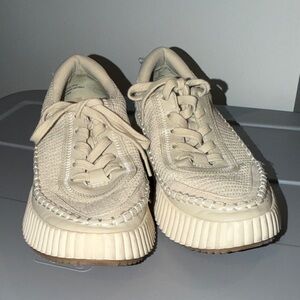 Dolce Vita Denae Cream Woven Sneakers